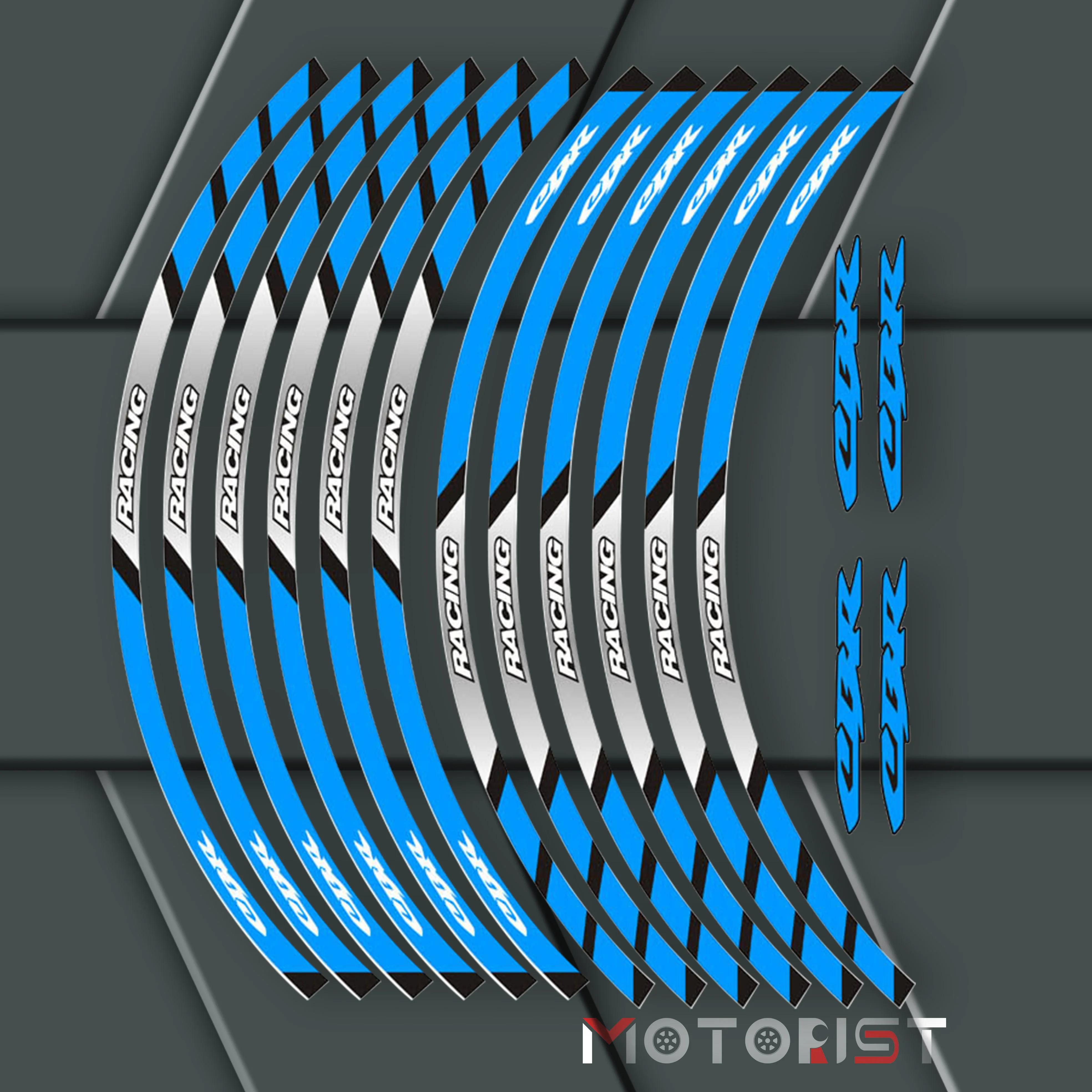 

For Honda CBR cbr motorcycle front and rear wheels Edge Outer Rim Sticker Reflective Stripe Wheel Decals