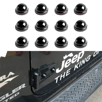 

2/4 Doors Pin Guide Protective Hinge Screw Protection Cover For Jeep Wrangler JK 2007-2017 Car Exterior Accessories Black/Chrome