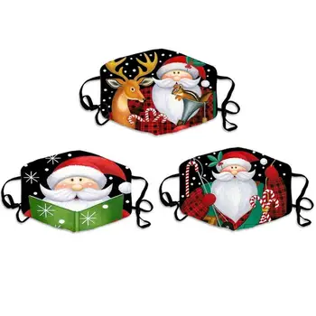 

Christmas Masks can be Washed Cotton Reusable Anti-pollution and Wind-proof Protective Mask