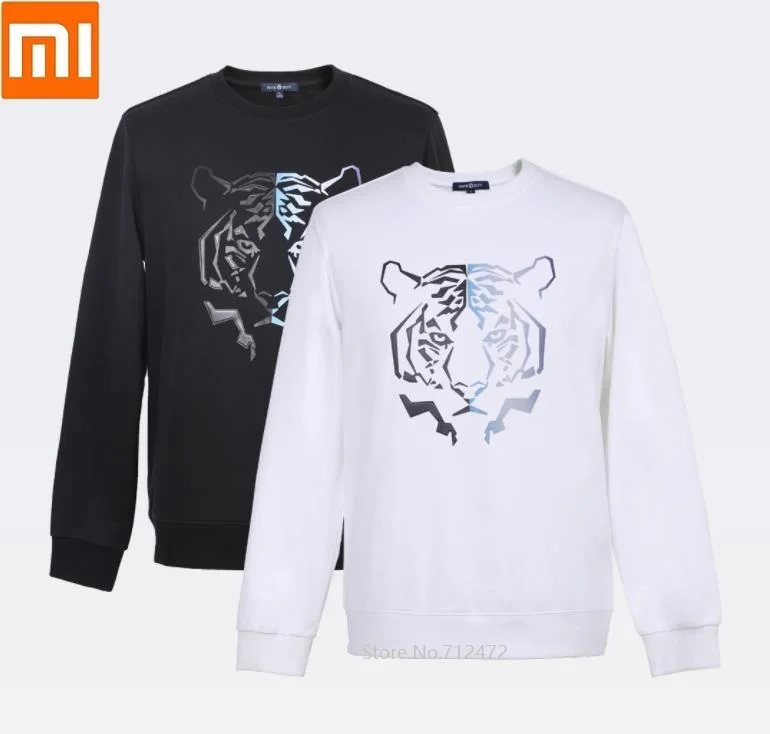  Xiaomi men Round neck gradient color tiger head sweater Colorful gradient fashion Comfortable long 