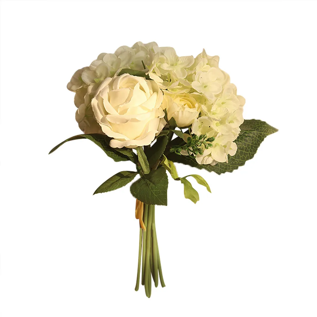Роза зима жасмин искусственный цветок Шелковый Букет пионов Свадебные украшения