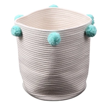 

Laundry Basket Dirty Clothes Woven Kids Toys Storage Home Beige Organizer Basket Nordic Sundries Decoration Box Room