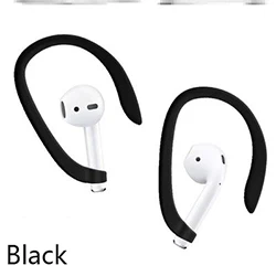 black Зажим-держатель для ушных крючков, совместимый с Airpods, беспроводной, для Bluetooth наушников, анти-потеря, силиконовый Заушник, крышка, аксессуары - Цвет: black