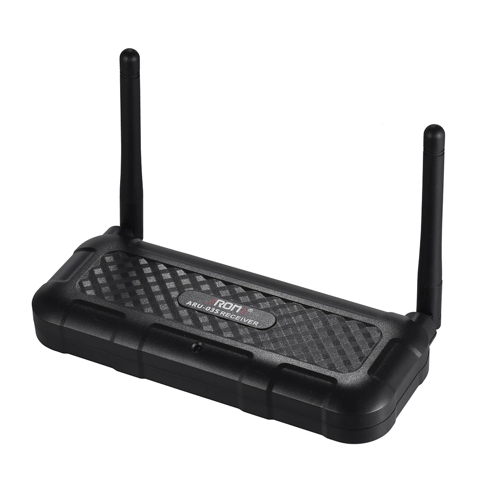 

Hot New ARU-03S True Diversity UHF Wireless Audio Transmission System Transmitter Receiver Built-in Rechargeable