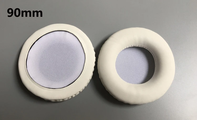 90mm white Мягкие ПУ амбушюры 45 мм-110 мм пены амбушюры 100 мм 110 мм подушки для sony для AKG для Sennheiser для Аш для Philips большие наушники - Цвет: 90mm white