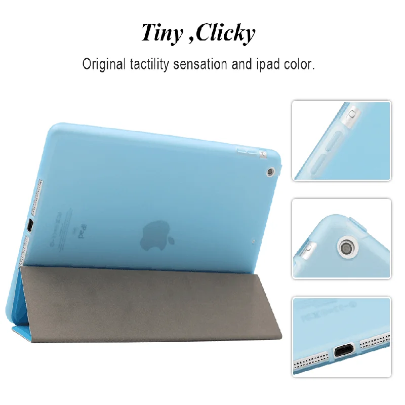 Для iPad Air 2 Air 1 чехол iPad чехол Funda ультра тонкий из искусственной кожи силиконовый жесткий чехол для iPad 9,7 6th поколения чехол