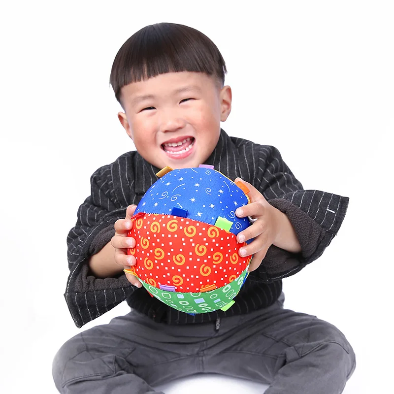 Большой размер цветной Tinkie BAII 0-1-летний младенец погремушки Игрушка ручной младенец тканевый мячик игрушка