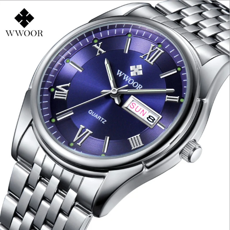 Men's Steel Band Luminous Quartz Watch Waterproof Calendar Watch Student Sports Timing Multifunctional Leisure Fashion Watch