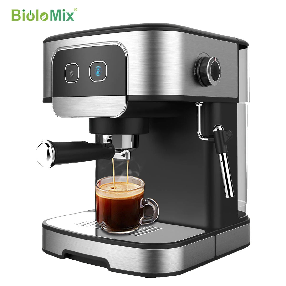 Biolomix 1200w 20 Bar Espresso Coffee Machine Instant Preheat Coffee