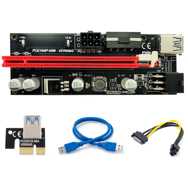 VER009S Plus PCI-E PCI Express 1X~16X 6個 Amazon.co.jp: VER009S PCI-E ライザーカード PCIe 1x から 16x
