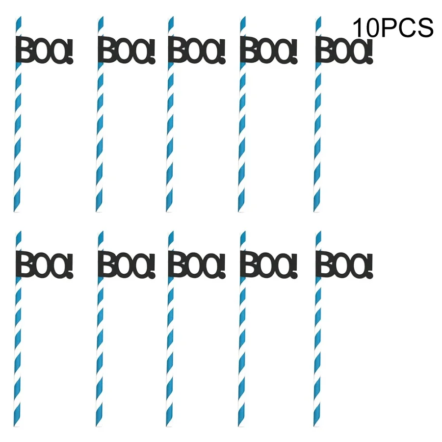 10 шт уникальный набор соломинок для Хэллоуина бытовые одноразовые соломинки праздничные вечерние принадлежности