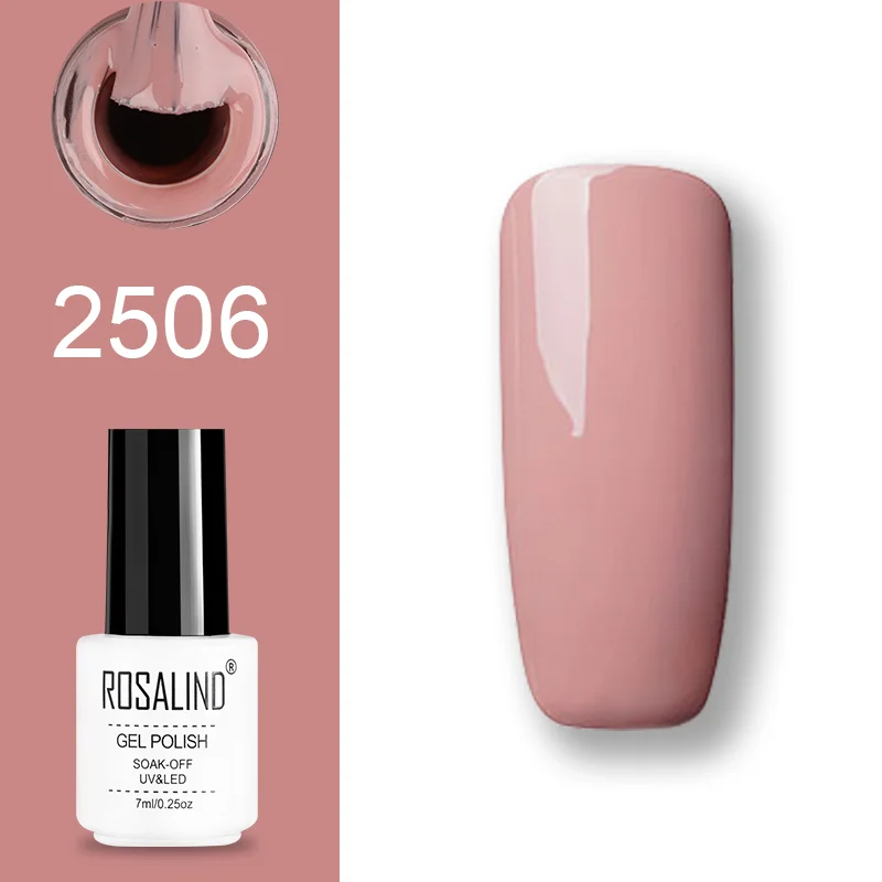 ROSALIND набор гель-лаков UV Vernis полуперманентный праймер верхнее покрытие 7 мл полигель-лак для маникюра - Цвет: GN10-ROSALIND