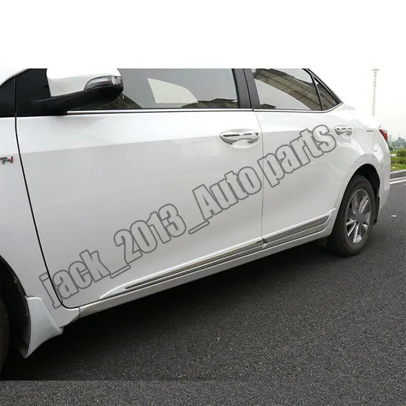 Car modification Car accessories 2PCS Paint Body Door Side Molding Cover Trim For Corolla