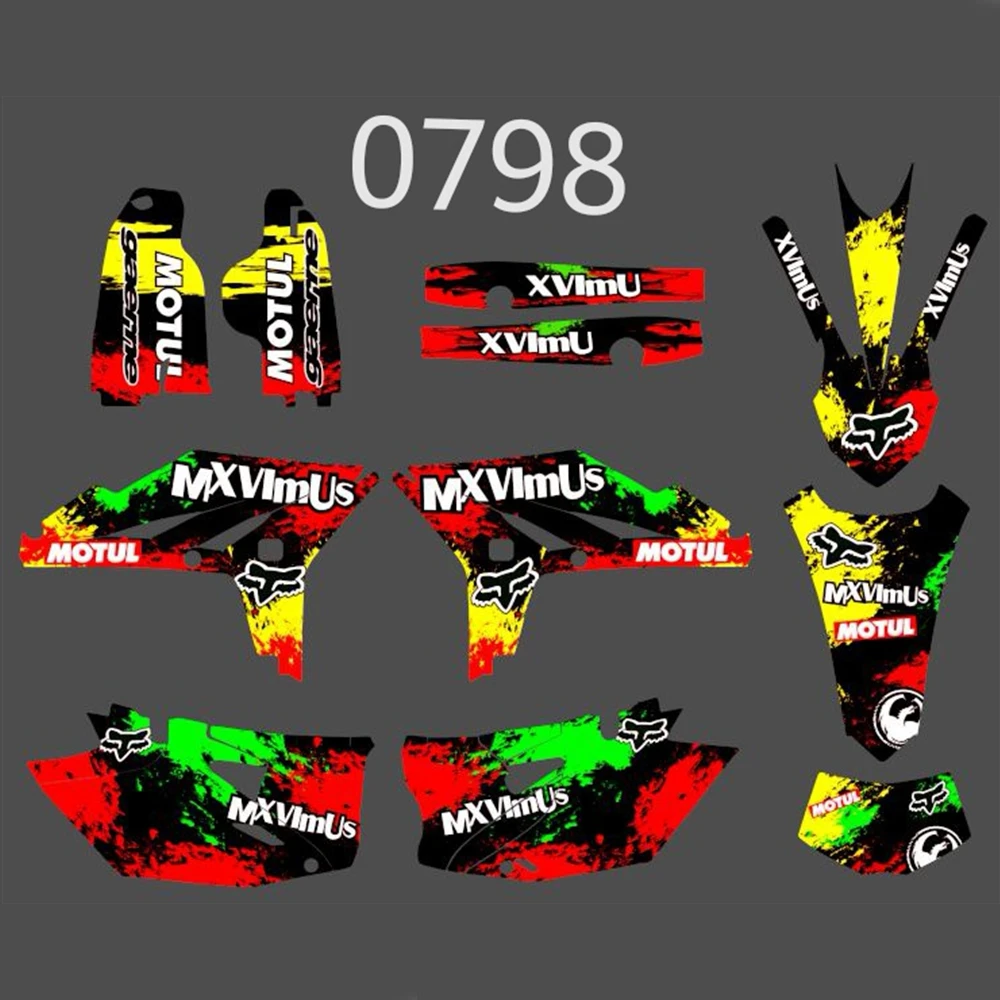 Для YAMAHA WR450F 2012 2013 Графика наклейки на заказ Номер Наименование лента 3M Полный мотоцикл Фоны