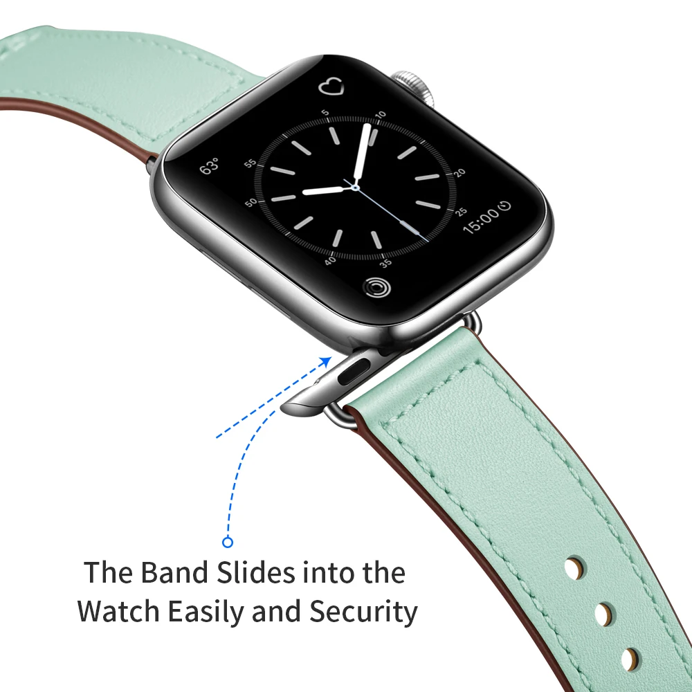 Ремешок для часов из натуральной кожи для apple watch 1 2 3 4 5 iwatch ремешок для часов 38 мм 42 мм 40 мм 44 мм