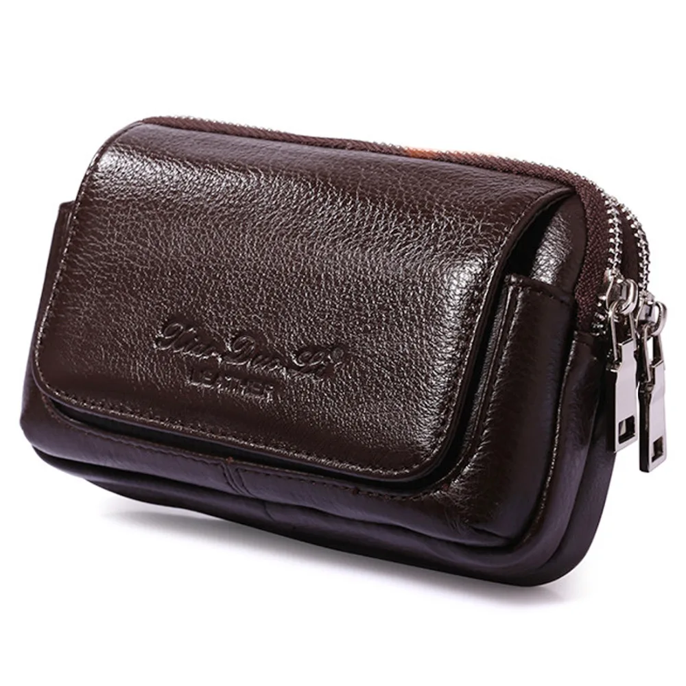 PROD 32981782595 High Quality Men Genuine Leather Waist Pack Bag Coin
Cigarette Purse Pocket Pouch Belt Bum Cell/Mobile Phone Case Fanny Bags