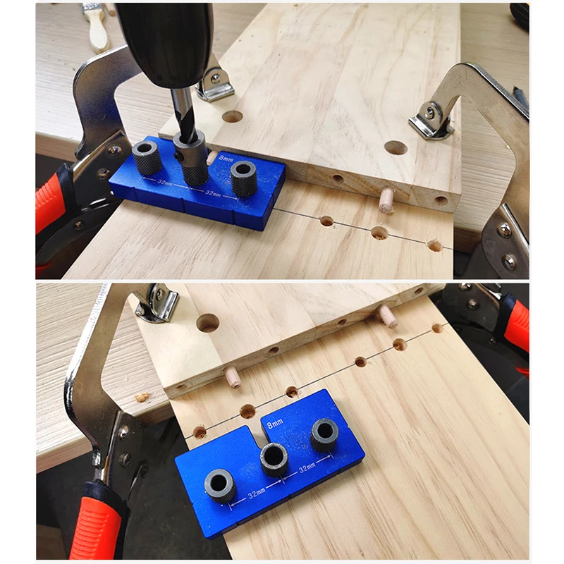 Guía De Perforación Vertical Para Taladro - Plantilla Con Brocas De 3 A 10 Mm, Aleación De Aluminio, Para Carpintería