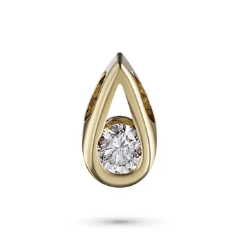 

Pendant in yellow gold with a diamond