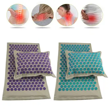 

Yoga Mat Lotus Massage Pad Massager Pillow Acupressure Relieve Body Back Pain Spike Mat Cushions Massage Yoga Mats