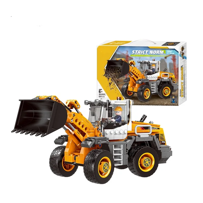 

In Stock 03035 NEW City Engineering Series 694pcs The Forklift Loader Building Blocks Bulldozer Bricks Compatible Legoes City