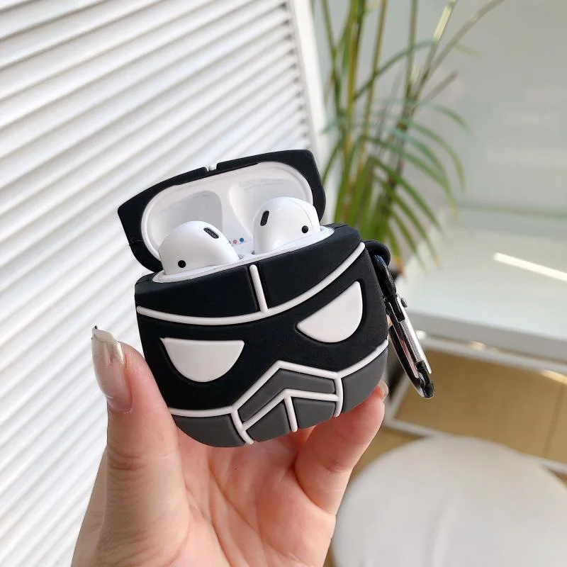 Мультфильм DC фильм Джокер Airpods брелок силиконовый Bluetooth беспроводной Чехол для гарнитуры для Airpods 2 защитный Брелок «Обложка»