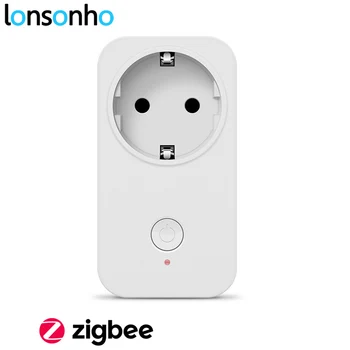 

Lonsonho EU Zigbee Smart Plug Smart Socket Works With Echo Alexa Smartthings Wink Hub Smart Home Automation