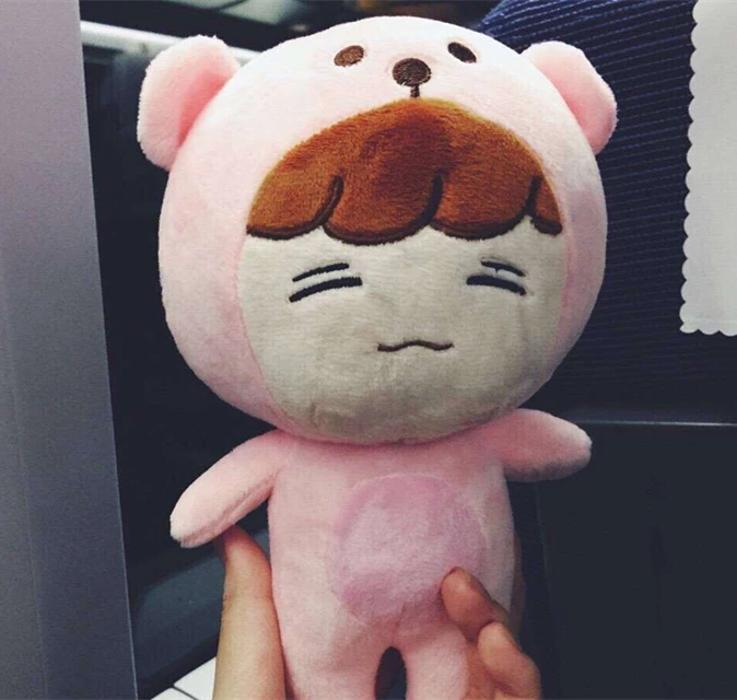 23 см Корея розовый медведь плюшевые куклы игрушка мягкая кукла Fanmde PP хлопок куклы Коллекция мягкие Мультяшные игрушки Симпатичные вентиляторы подарок для детей