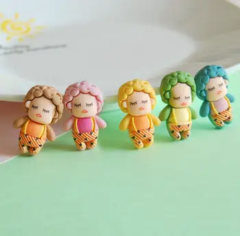 

Kawaii Resin Cartoon dolls Flatback Cabochon Accessories DIY Scrapbooking Crafts Making Decoration Craft For Hair Bow