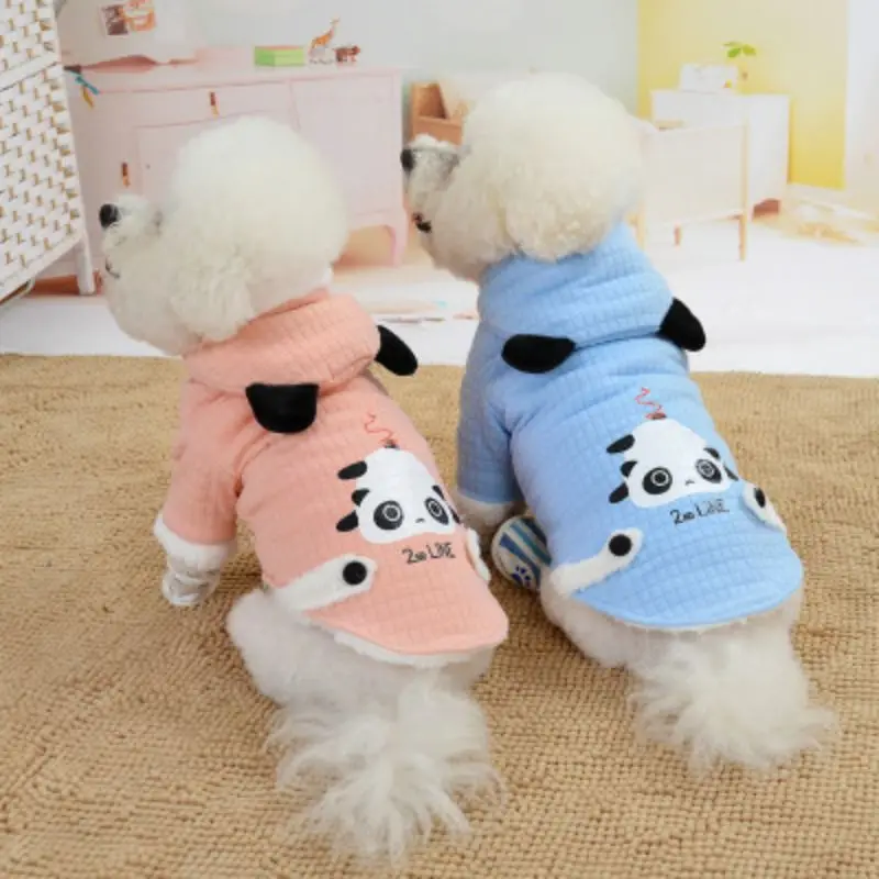 Pet Одежда с принтом в виде собак зимние теплые флисовые куртки с капюшоном и чихуахуа пальто куртки щенок Толстовки для кошек костюмы Мопс французский одежда для бульдога
