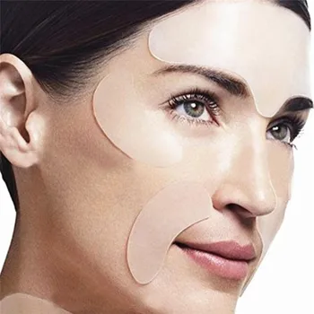 

5pcs Face Overnight Invisible Patches Silicone Anti Wrinkle Stickers Patch Eye Chin Forehead Skin Care Pads Silicone Reusable