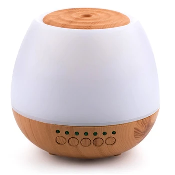 

400Ml Wood Grain Air Humidifier Purifier Ultrasonic Mute Aromatherapy Machine Intelligent Diffuser Mist Maker for Home Light Woo