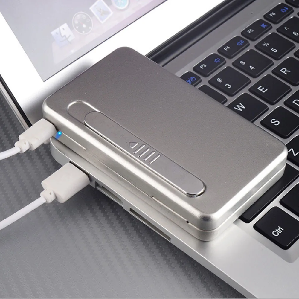 USB Зажигалка чехол для 20 сигарет упаковка для 100 мм Длина 5 мм Диаметр сигарет