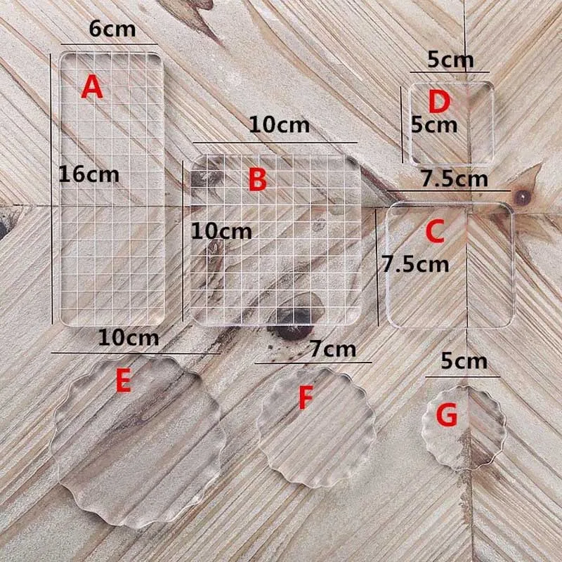 High Transparency Acrylic Block for DIY Transparent Seal Stamp Block for DIY Scrapbooking Clear Photo Album Decorative
