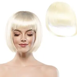 AIYEE синтетические волосы для наращивания тонкие тупые волосы на заколках поддельные бахрома воздушная челка клип на передней части головы