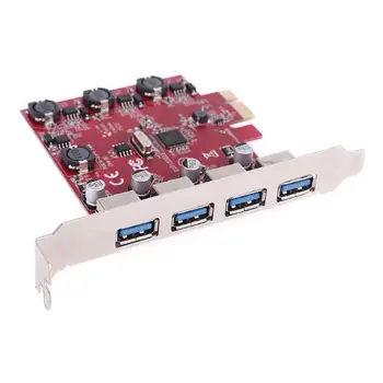 

VL805 Chipset 4 Ports PCI-E to USB 3.0 Expansion Card Independent Power Adapter