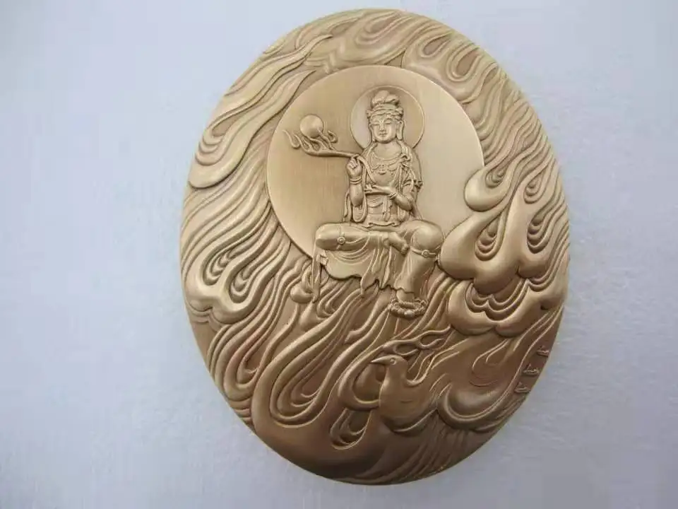 55 мм* 44,7 мм Suryaprabha бронзовая медаль Sunlight Bodhisattva медаль