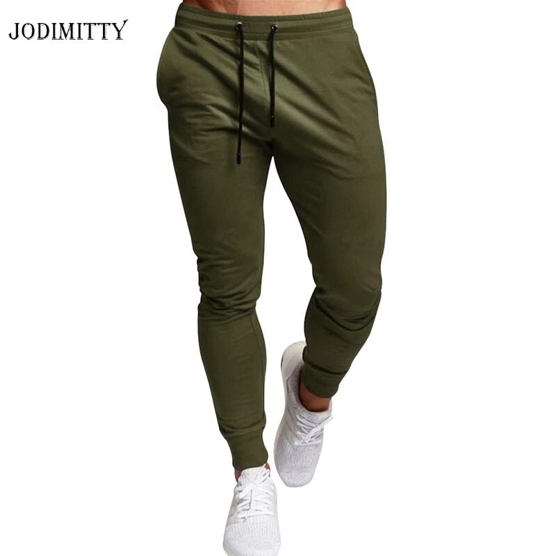 

Jodimitty Men Sport Leisure Trousers Solid Color Versatile Running Training Fitness Pants Lace Up Solid Versatile Fitness Pants