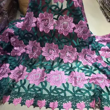 

Madison African Lace Fabric Green Color Embroidery Nigerian Stones Lace Fabric.High Quality Sequins French Tulle Lace Fabric For Dress