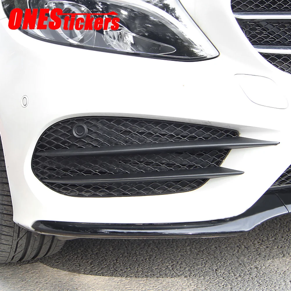 

Для Mercedes Benz C Class W205 C180 C200 C250 C260 C300 2015-2018 Автомобильная передняя противотуманная фара бампер воздухозаборная решетка планка отделка крышка
