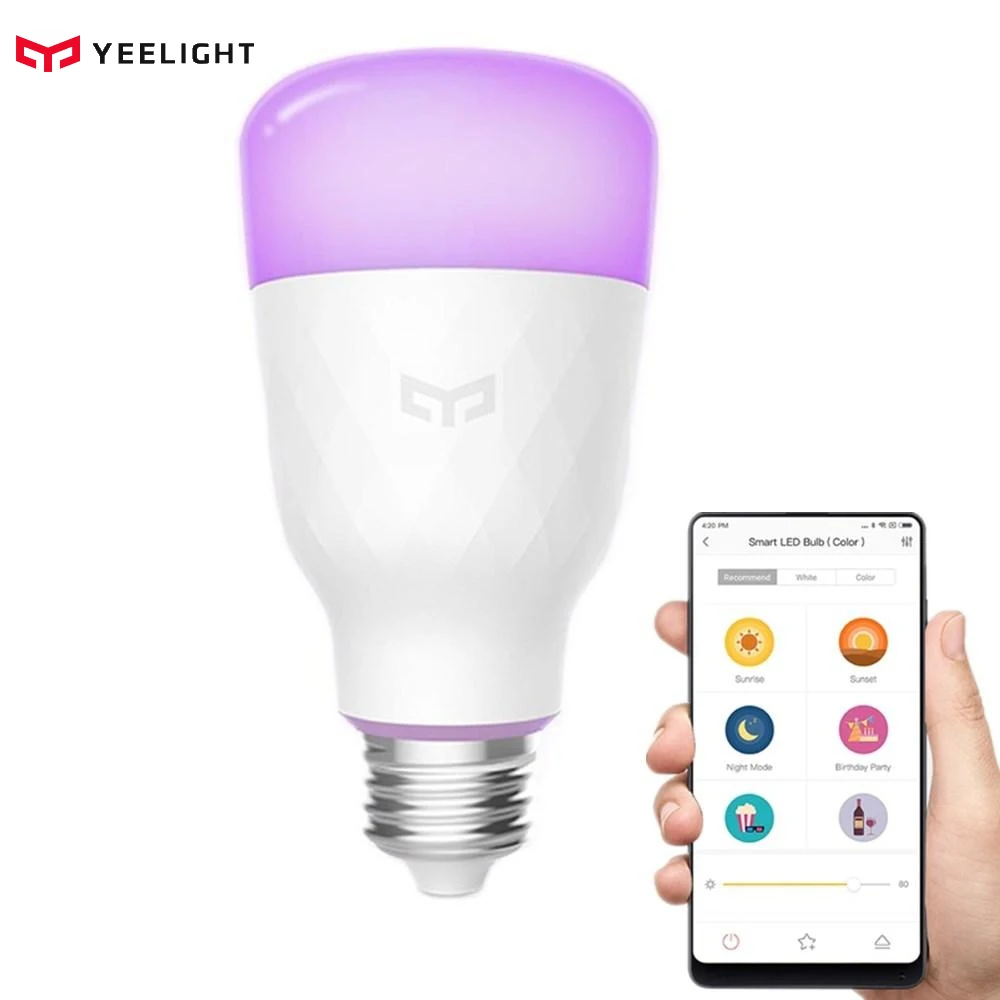 Умная светодиодная лампа Yeelight 800 лм 10 вт E27|Светодиодные лампы и трубки| |