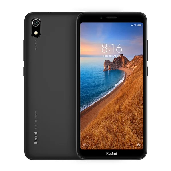 Black Смартфон Xiaomi Redmi 7A с глобальной версией, 2 Гб ОЗУ, 16 Гб ПЗУ, 4000 мАч, Восьмиядерный процессор Snapdargon 439, 12 Мп, 5,49 дюйма, полный экран - Цвет: Black