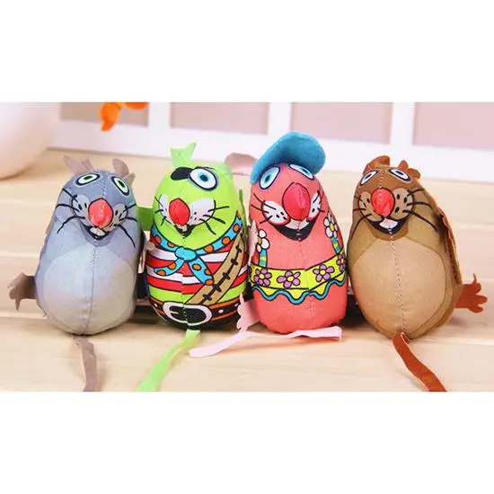 Маленький холст мышь для кошки котенка случайным образом кошки игрушки поставки красочные