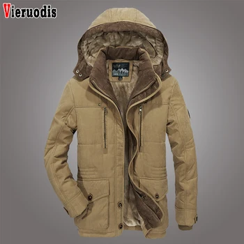 

Winter Men Outerwear Windproof Casual Coat With Hooded Men Coats Fleece Warm Thick warm Jackets Mens Parkas Plus size 5XL 6XL