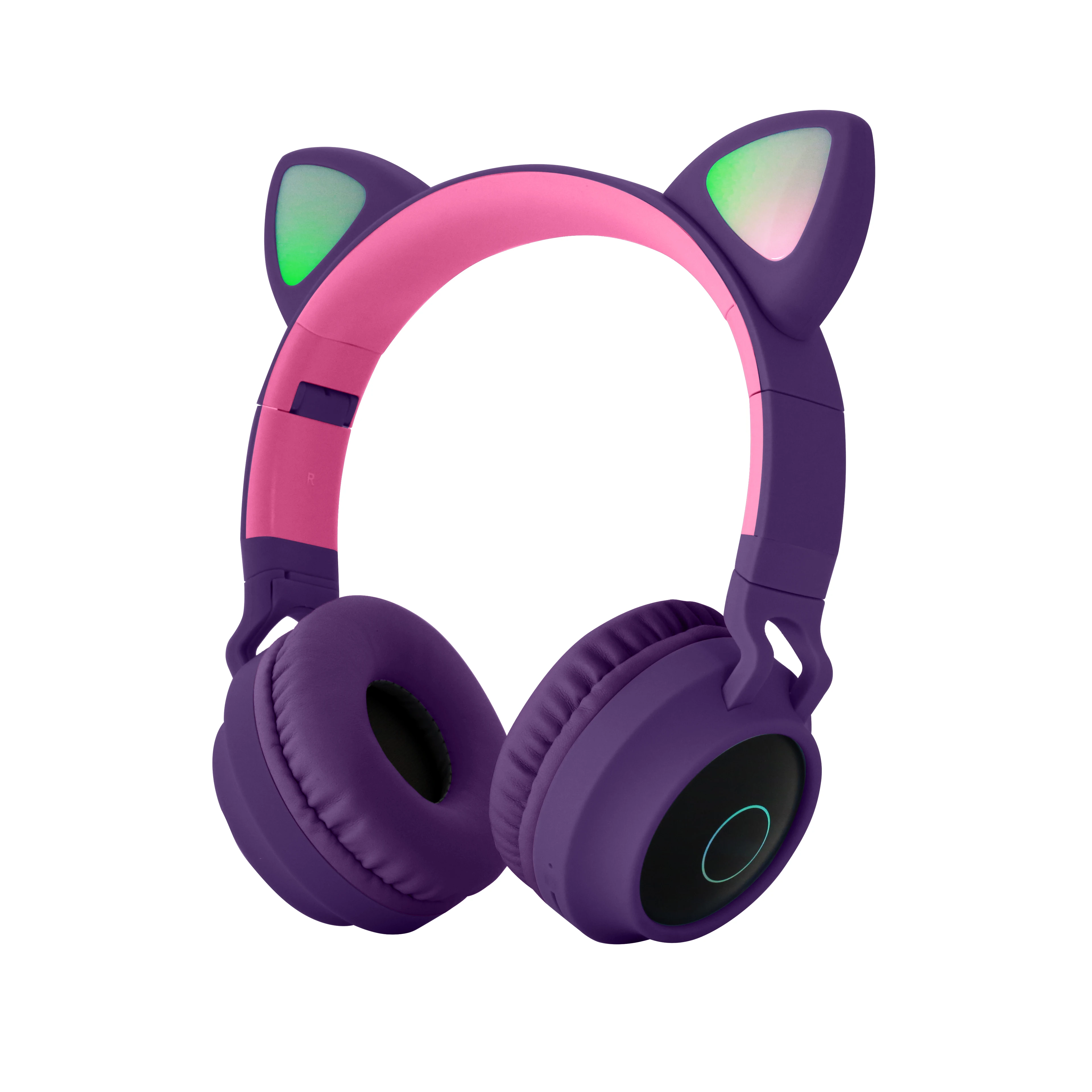 LED Cat Ear Headphones Noise Cancelling Bluetooth 5 0 Adults And Kids Headset Support TF Card FM Radio With Mic Wireless Wire