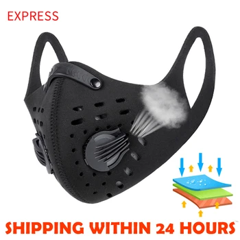 

Riding Face Mask Bike Cycling Mask Activated Carbon Filter Dust Mask windproof dust-proof Running Training MTB Road sport Mask