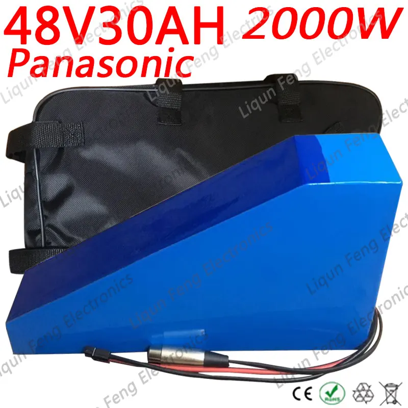 48V 30AH литиевая батарея для электровелосипеда Panasonic 2900MAH ячейка 2000W 48V 29AH треугольная батарея 50A BMS и 54,6 V зарядное устройство