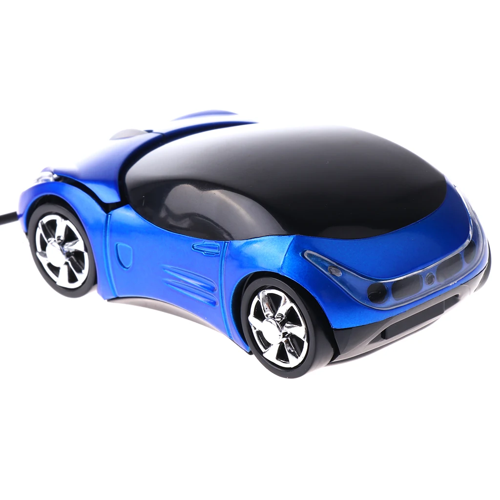 3D Car Shape USB Optical LED Light Wired Mouse Mice For Laptop Desktop