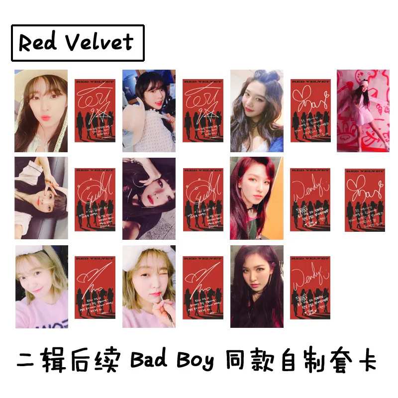 Kpop красная бархатная Фотокарточка альбом Bad boy Высокое качество HD картина Новые
