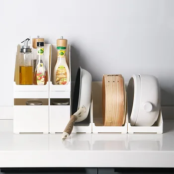 

Plastic Storage Box Organizer for Spice Pot Lid Drink Snacks Perfume Book Desk Rack Space Saver Kitchen Bathroom Shelf Holder