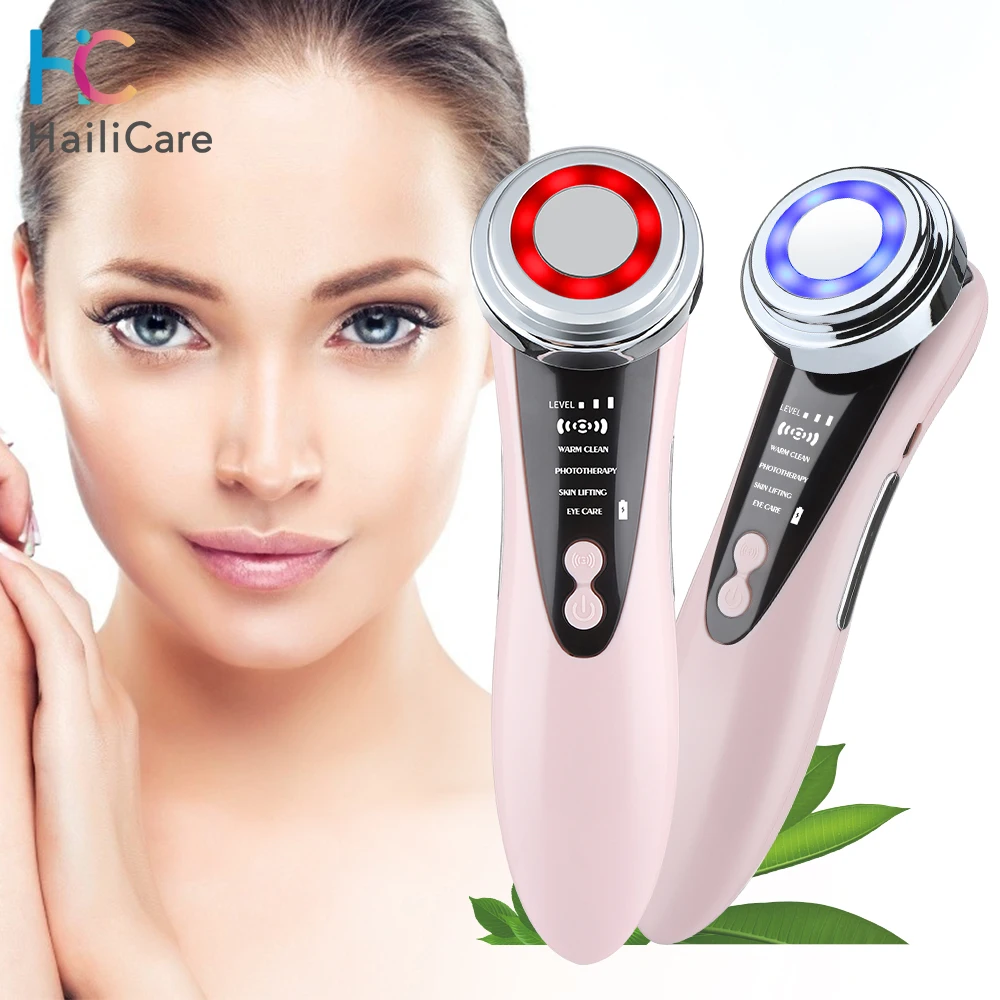 Ems Facial Massager Ion Led Light Iontophores Vibration Skin